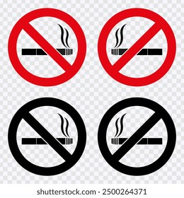 "No smoking sign vector icon. Clear and bold forbidden symbol, perfect for public spaces."