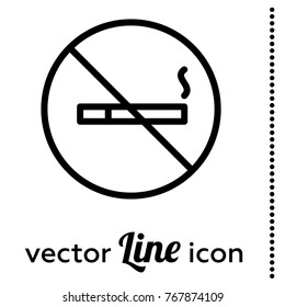 no smoking sign vector icon