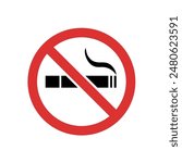 no smoking sign	- vector illustration