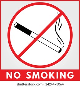 No Smoking sign. Vector illustration.