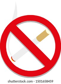 No smoking sign. Vector illustration