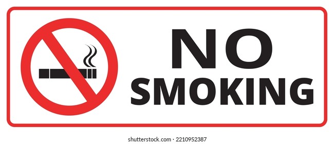 No Smoking Sign Vector Illustration