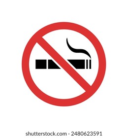 no smoking sign	- vector illustration