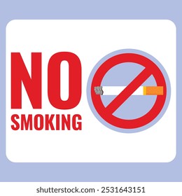 No Smoking sign vector illustration. say no to smoking vector. no smoking cigarette