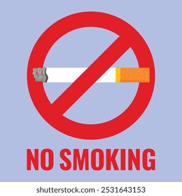 No Smoking sign vector illustration. say no to smoking vector. no smoking cigarette