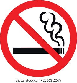 No smoking sign vector illustration isolate on white background