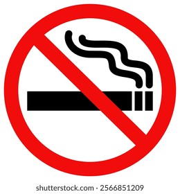 No smoking sign. Vector Illustration