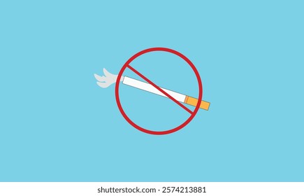 No smoking sign vector illustration for use.