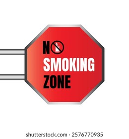 No smoking sign vector illustration, Smoking prohibited sign, Smoking banned here icon symbol