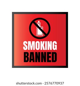 No smoking sign vector illustration, Smoking prohibited sign, Smoking banned here icon symbol