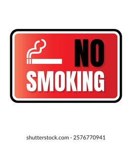 No smoking sign vector illustration, Smoking prohibited sign, Smoking banned here icon symbol