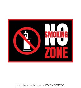 No smoking sign vector illustration, Smoking prohibited sign, Smoking banned here icon symbol