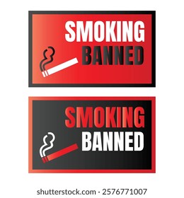 No smoking sign vector illustration, Smoking prohibited sign, Smoking banned here icon symbol