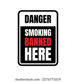 No smoking sign vector illustration, Smoking prohibited sign, Smoking banned here icon symbol