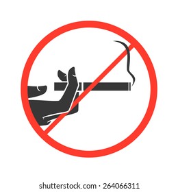 No smoking sign, vector illustration