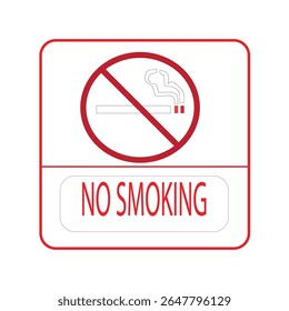 no smoking sign vector illustration of a sign indicating an area where smoking is prohibited