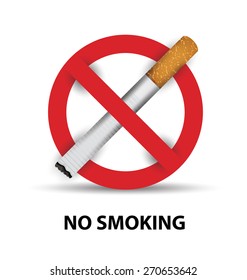 No Smoking Sign Vector Illustration Stock Vector (Royalty Free ...