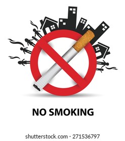 no smoking sign. vector illustration.