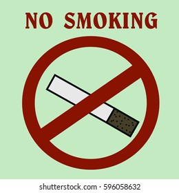 No smoking sign. Vector illustration.