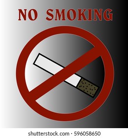 No smoking sign. Vector illustration.