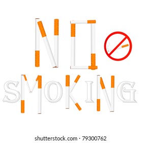 No smoking sign. Vector illustration.