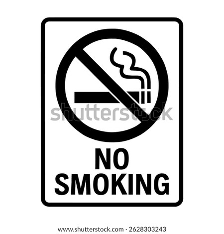 No smoking sign vector illustration prohibition symbol cigarette forbidden area public health warning notice