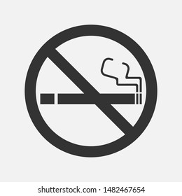 No smoking sign vector isolated on white background. Vector illustration. Eps 10.