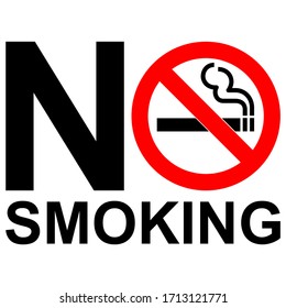 No Smoking Sign Vector Isolated On White