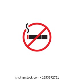 No hay signos de fumar. Vector aislado