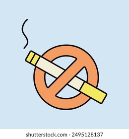 No smoking sign vector isolated icon. Graph symbol for web site and apps design, logo, app, UI