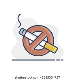 No smoking sign vector isolated icon. Graph symbol for web site and apps design, logo, app, UI