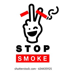 No smoking sign vector logo