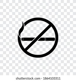 No Smoking Sign Vector On Transparent Background