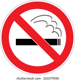 No smoking sign vector on white background