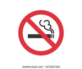 No smoking sign. Vector no smoking sign. Smoking prohibited sign.  