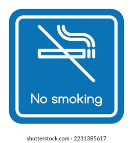 No smoking sign. Smoking warning signage. Vector graphics