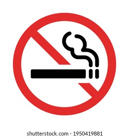 No smoking sign warning vector