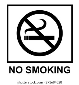 No smoking sign white