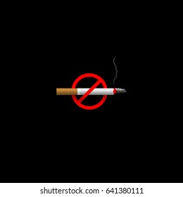 No smoking sign. World no tobacco day vector logo. Stop smoking illustration.