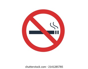 No Smoking Signal Icon. Vector Illustrator. 
