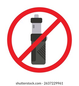  No smoking sign,no vaping isolated on white background.Vector illustration
