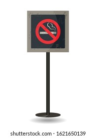 No smoking sign.Table sign.Stop smoking symbol. Vector illustration.
