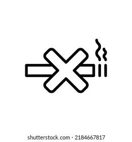 No smoking simple icon vector. Flat design.ai