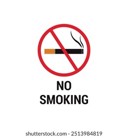 não fume usando o ícone vetor e fume sobre fundo branco. Ilustração vetorial.