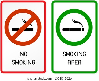 No smoking and smoke area