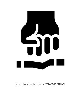 gráfico vectorial de ilustración de icono sólido no fumador