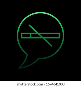 No smoking, speech bubble nolan icon. Simple thin line, outline vector of quit smoking icons for ui and ux, website or mobile application