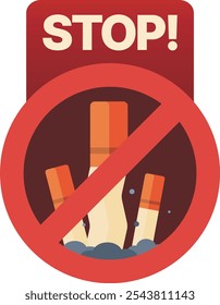 No fumar Dejar de fumar cigarrillos Tabaco de fumar Peligro Marca de precaución Signo