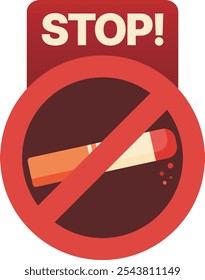 No fumar Dejar de fumar cigarrillos Tabaco de fumar Peligro Marca de precaución Signo