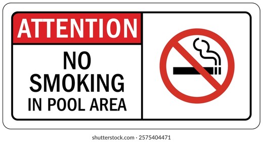 No smoking in swimming pool area